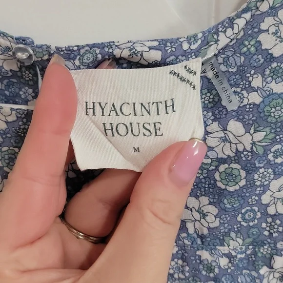 Hyacinth House Tuckernuck Romi Blue Floral Dress M - Picture 4 of 6
